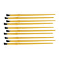 Disposable Nylon Finishing Brushes, 1/4", 10-Pack, Yellow