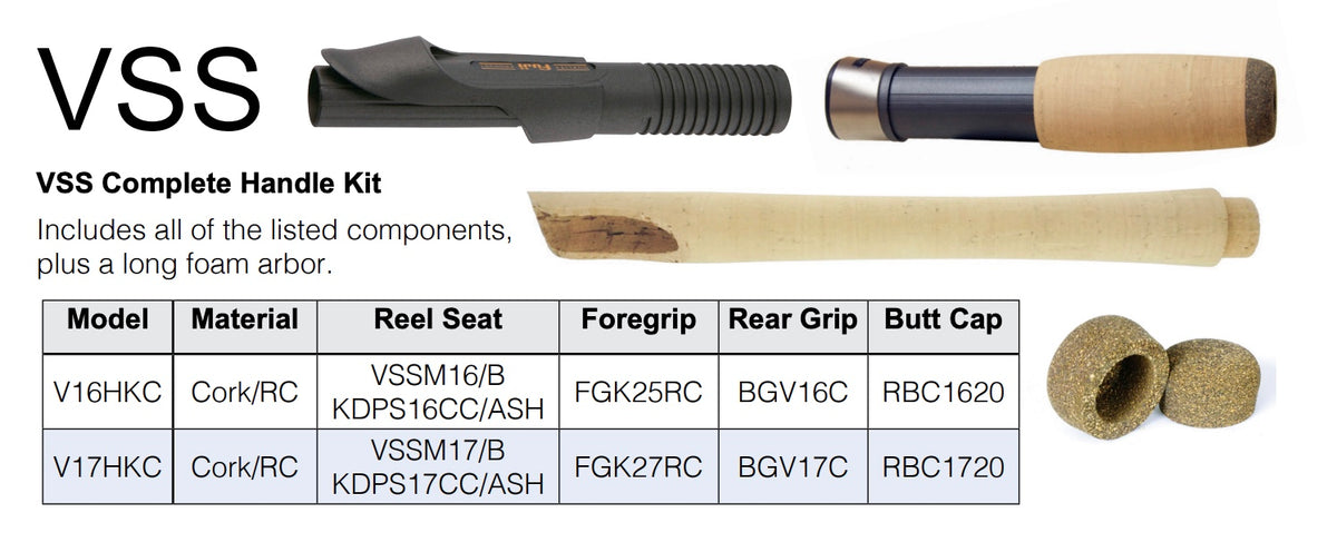 Fuji VSS Cork Spinning Grip Handle Kit – HFF Custom Rods