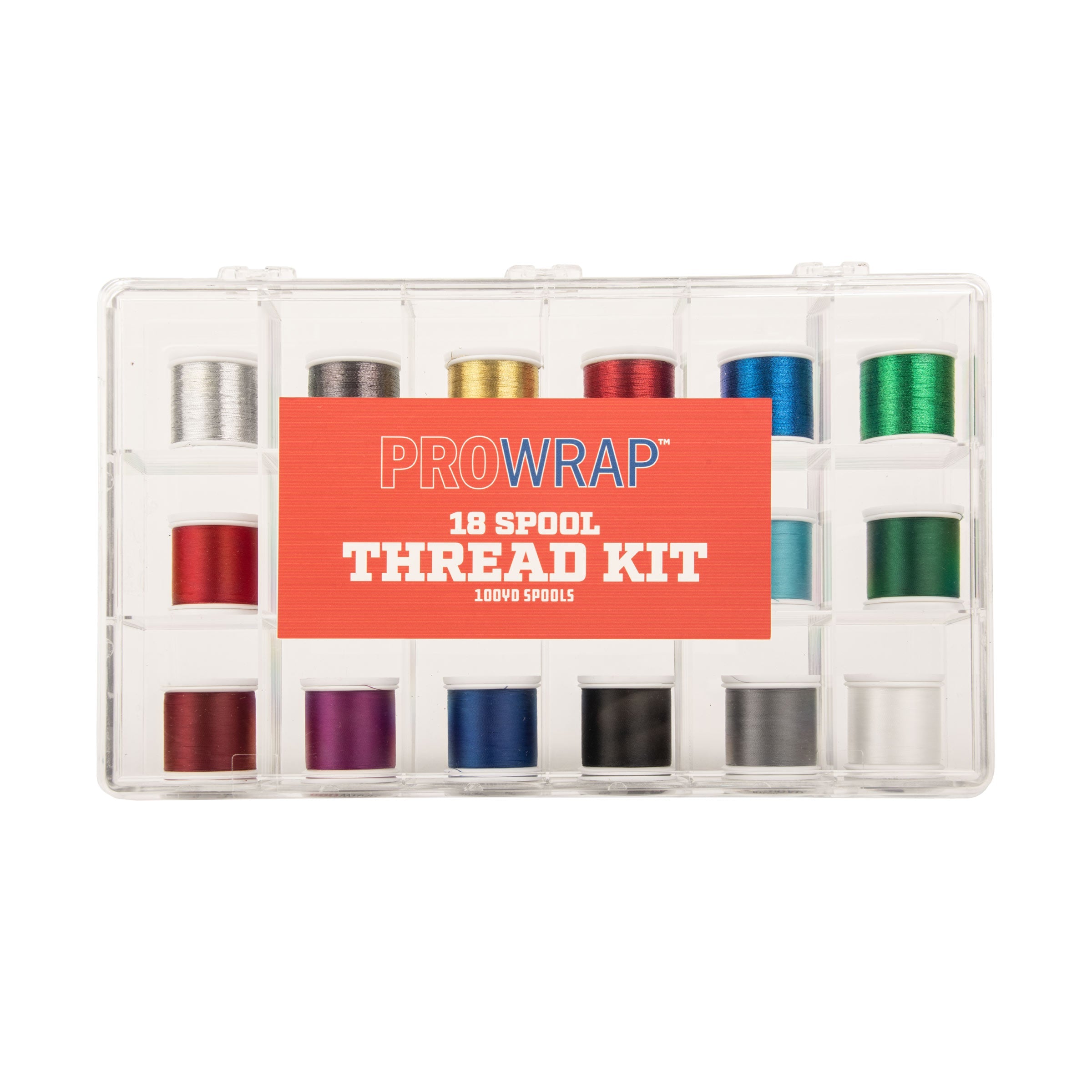 ProWrap 18-Spool Thread Assortment with Storage Box – HFF Custom Rods