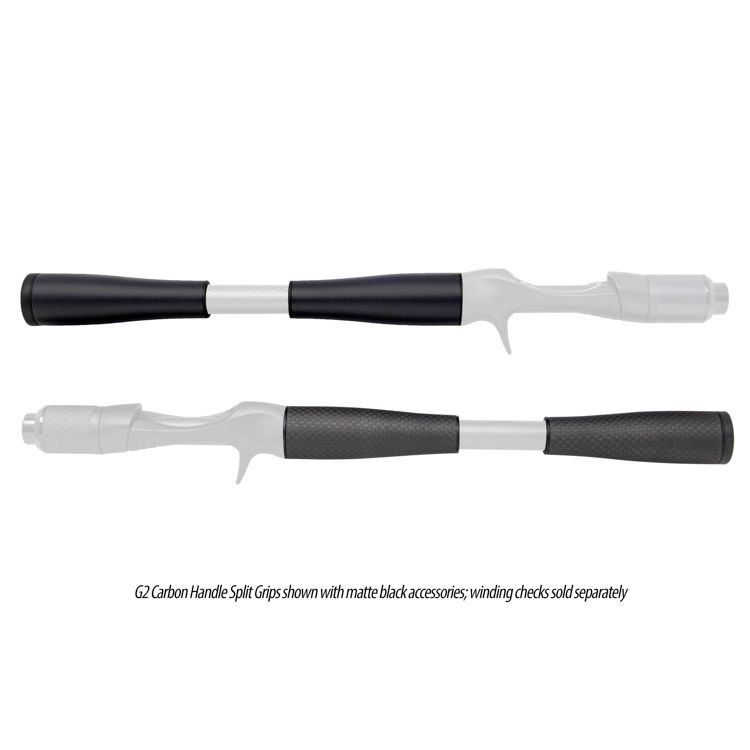G2 Carbon Handle Split Grip Kit For G2 Casting Reel Seats (Finish: Matte  3K, Color: Black)